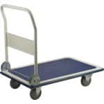 Folding platform truck with grey handle and blue platform.