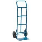 Blue economy hand truck on a white background.