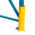 Yellow pallet racking upright frame protector.