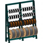 Wire spool rack.