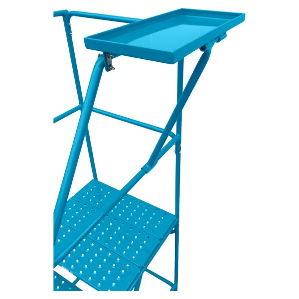 Blue ladder shelf tray