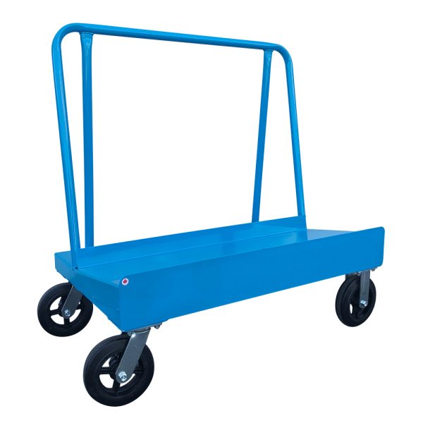 Blue drywall cart.