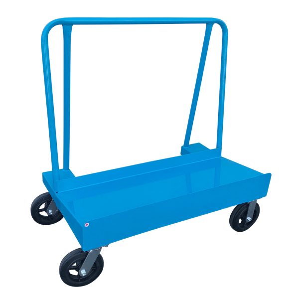 Blue drywall cart.