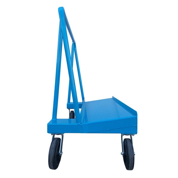 Blue drywall cart.