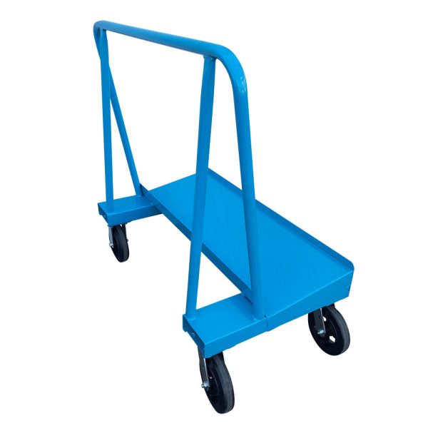 Blue drywall cart.