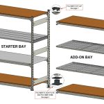 E-Z-Rect Type 1 Shelving starter unit and add-on unit.