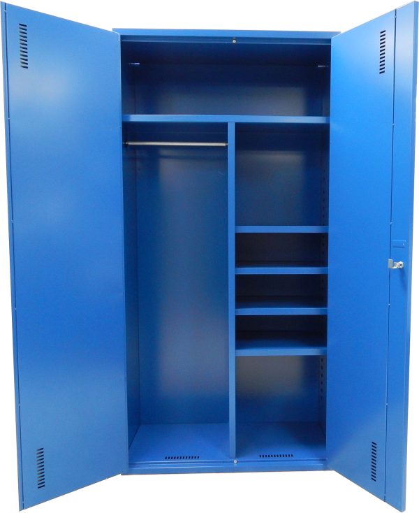 adjustable shelves, ventilated doors, secure