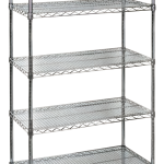 Chrome shelving unit